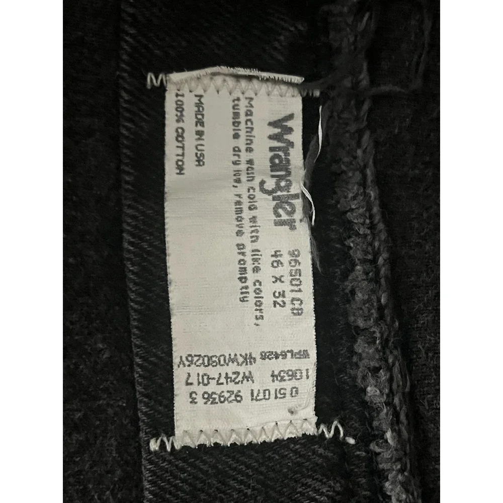 Wrangler Authentics Jeans Mens Relaxed Fit 46x32 96501CB Faded Black Made in USA